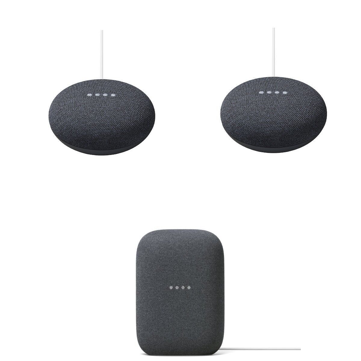 Google Nest Audio & Two Nest Mini's Charcoal (Parallel Import