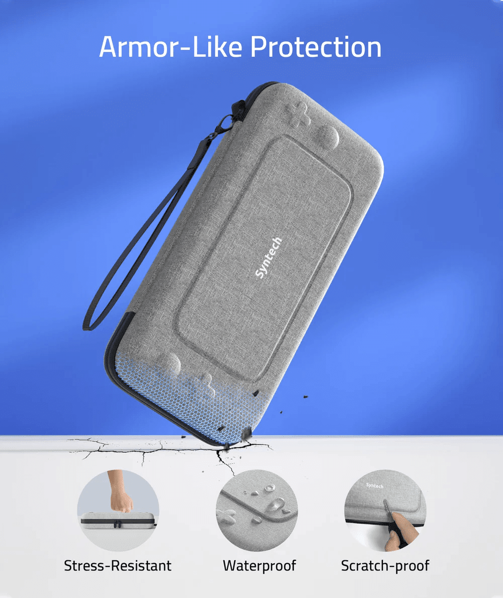 Syntech - Hard Carrying Case for Switch/Switch OLED (Grey) - Image 4